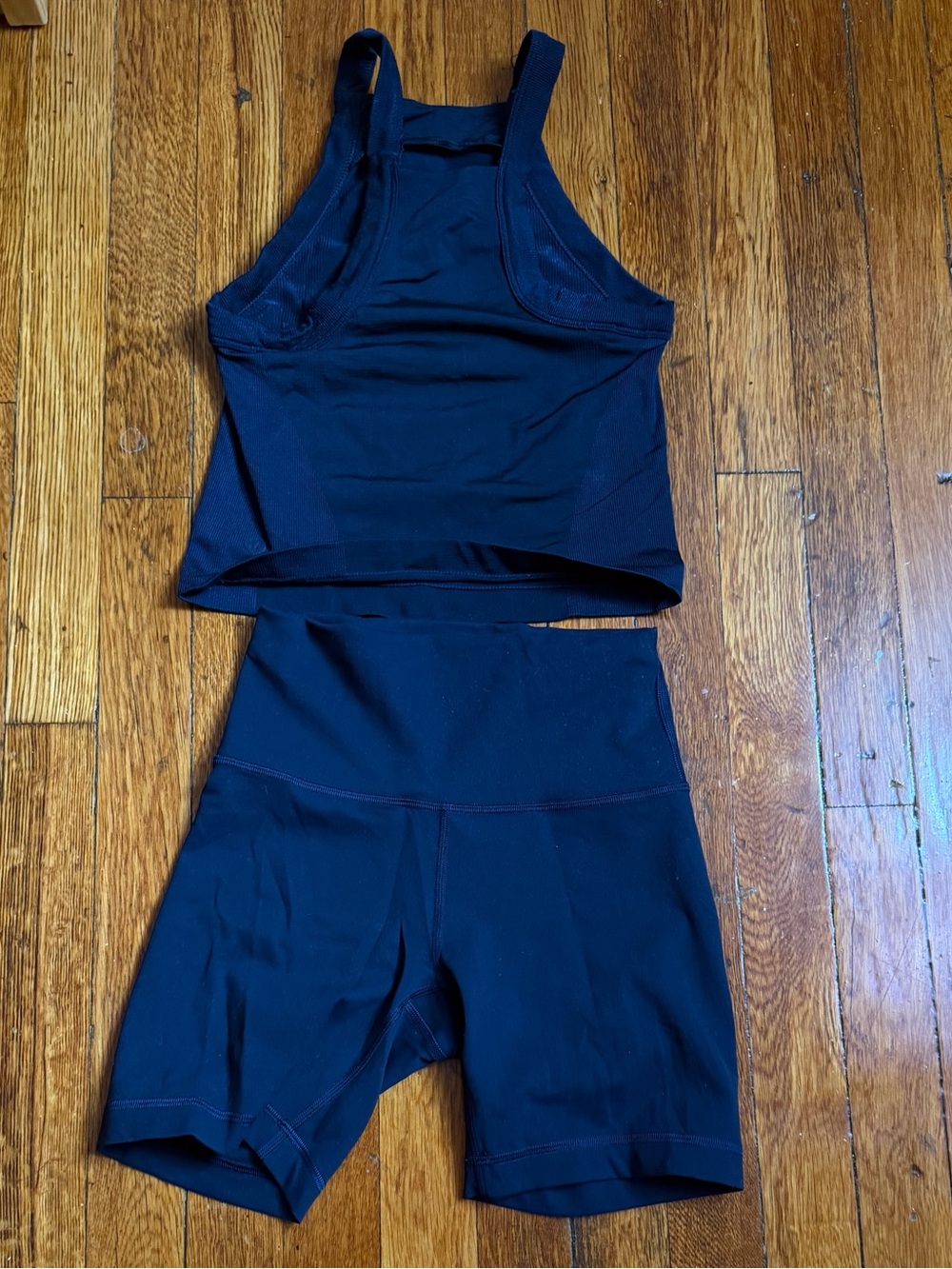 lululemon athletica Black Bike Shorts Set